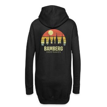 Bamberg Bamberger Stadt Oberfranken Koordinaten - Hoodie-Kleid - Schwarz - Hinten