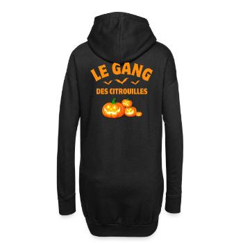 halloween, citrouille, citrouilles - Sweat-shirt à capuche long Femme - noir - Dos