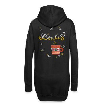 Café de l’Avent - Sweat-shirt à capuche long Femme - noir - Dos