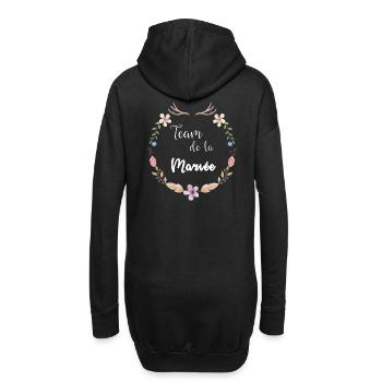 Collection mariage Bohème - Team de la Mariée - Sweat-shirt à capuche long Femme - noir - Dos