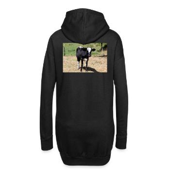 Kuh Poster - Hoodie-Kleid - Schwarz - Hinten