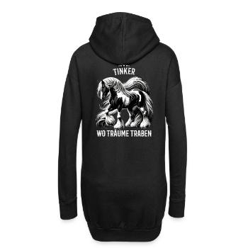 Tinker: wo Träume traben - Hoodie-Kleid - Schwarz - Hinten