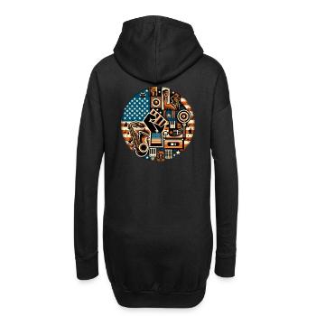 Black Music Power - Hoodie-Kleid - Schwarz - Hinten