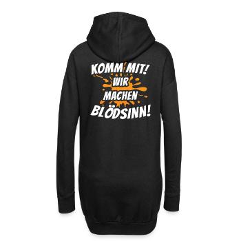 Komm mit! Wir machen Blödsinn! - Hoodie-Kleid - Schwarz - Hinten