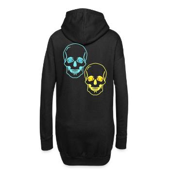 Skulls, Skulls, Horror, Fantasy, Halloween, Death - Hoodie Dress - black - Back