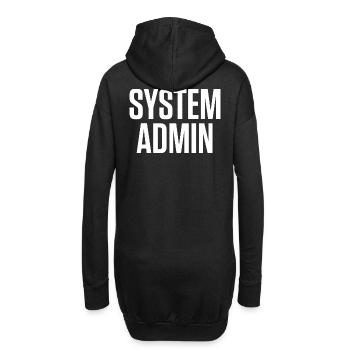 SYSTEM ADMIN – IT Tech Shirt White Font - Hoodie-Kleid - Schwarz - Hinten