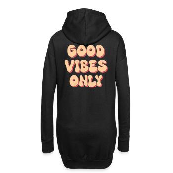 Gute Laune - Hoodie-Kleid - Schwarz - Hinten