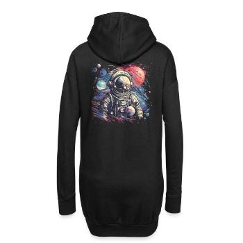 Astronaute cool au look rétro - Sweat-shirt à capuche long Femme - noir - Dos