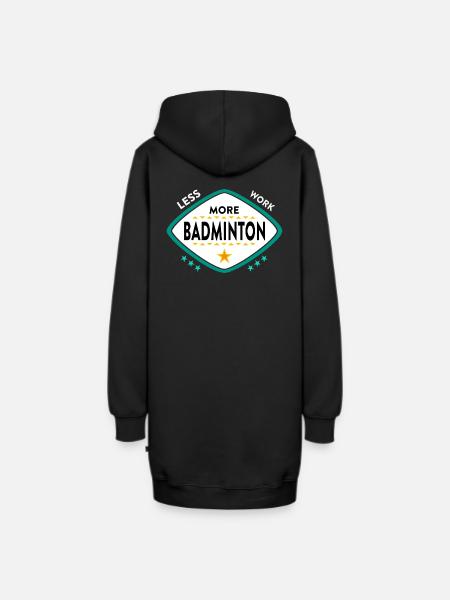 Badminton Federball Sport - Hoodie-Kleid - Schwarz