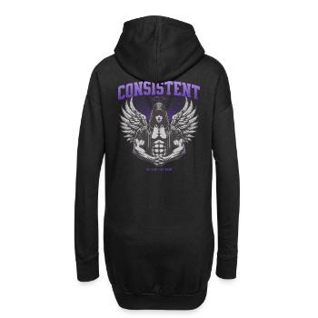 Consistent Gym Engel Design - Eat Sleep Gym Repeat - Hoodie-Kleid - Schwarz - Hinten