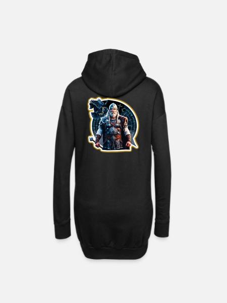 Odin, Vater aller - Hoodie-Kleid - Schwarz