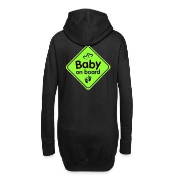 naissance, bébé, enfant - Sweat-shirt à capuche long Femme - noir - Dos