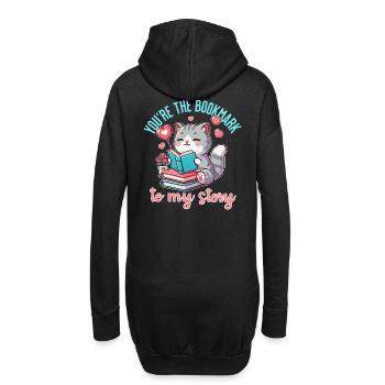 Tu es le marque-page de mon histoire - Sweat-shirt à capuche long Femme - noir - Dos
