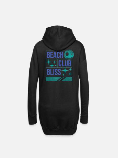 Beach Club Bliss – Sommer & Party Vibes - Hoodie-Kleid - Schwarz