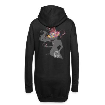 Girl Sommer - Hoodie-Kleid - Schwarz - Hinten