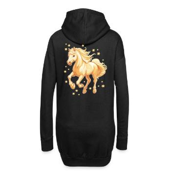 Cheval avec des étoiles - Sweat-shirt à capuche long Femme - noir - Dos