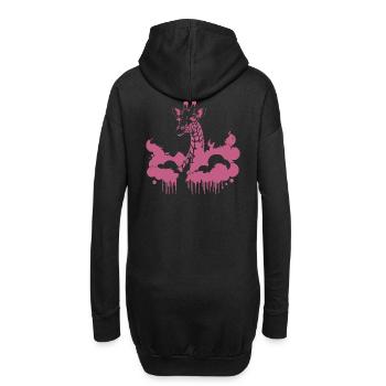 Cool Giraffe – Street Art Animal Motif - Sweat-shirt à capuche long Femme - noir - Dos