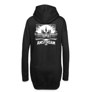 Design de chemise cool d’AMSTERDAM - Sweat-shirt à capuche long Femme - noir - Dos