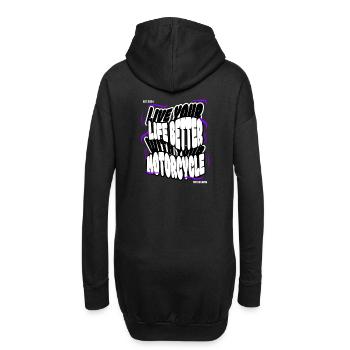 Motorcycle x MR DESIGNS  - Hoodie-Kleid - Schwarz - Hinten