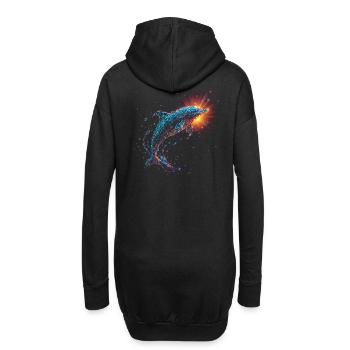 Delfin - Hoodie-Kleid - Schwarz - Hinten