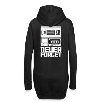 Retro Kassette Design für Musikfans - Hoodie-Kleid - Schwarz - Hinten