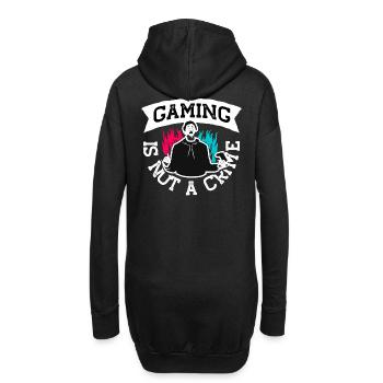 Conception de t-shirt « Le jeu n'est pas un crime » - Sweat-shirt à capuche long Femme - noir - Dos