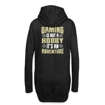 Motif d'aventure de passe-temps de jeu - Sweat-shirt à capuche long Femme - noir - Dos