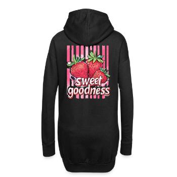 sweet goodness - erdbeere - Hoodie-Kleid - Schwarz - Hinten