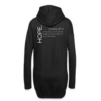 Hoffnung - Jeremia 29:11 Christliches Design - Hoodie-Kleid - Schwarz - Hinten