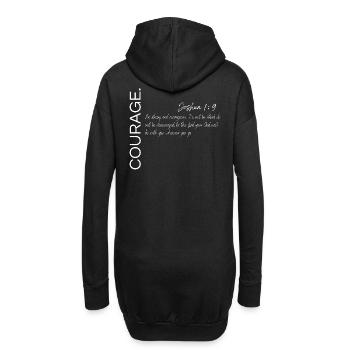 Mut - Josua 1:9 Christliches Design - Hoodie-Kleid - Schwarz - Hinten