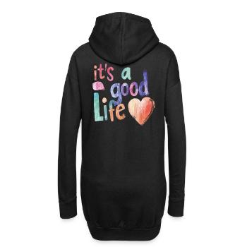 it's a good life - Hoodie-Kleid - Schwarz - Hinten