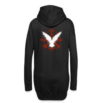 Viking Vegvisir avec les corbeaux d’Odin - Sweat-shirt à capuche long Femme - noir - Dos