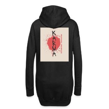 Karma hat keine Deadline Sprüche Shirt - Hoodie-Kleid - Schwarz - Hinten
