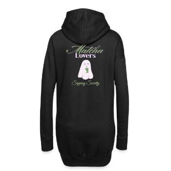 Matcha Liebhaber Siroter Amateurs de Matcha - Sweat-shirt à capuche long Femme - noir - Dos