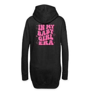 Baby Girl Geschenk Geburt Babyparty Mutter Tochter - Hoodie-Kleid - Schwarz - Hinten