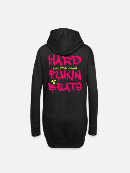 Hard Fukin Beats Graffiti Tee - Hoodie Dress - black