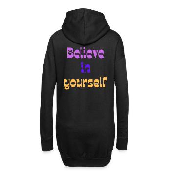 Believe in Yourself Retro Gradient - Hoodie-Kleid - Schwarz - Hinten