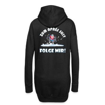 Pour l’après-ski ? Suivez-moi! – Drôle de dicton d’hiver - Sweat-shirt à capuche long Femme - noir - Dos