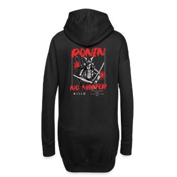 Ronin – No Master Samurai Streetwear - Hoodie-Kleid - Schwarz - Hinten
