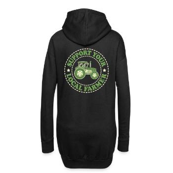 Support Your Local Farmer - Hoodie-Kleid - Schwarz - Hinten