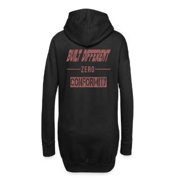 Construit différemment | Sweat à capuche Zero Conformity - Sweat-shirt à capuche long Femme - noir - Dos