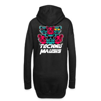 Techno Mausis - Hoodie-Kleid - Schwarz - Hinten