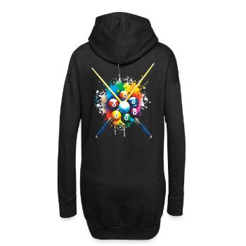 Billard - Illustration balles de billard colorée - Sweat-shirt à capuche long Femme - noir - Dos