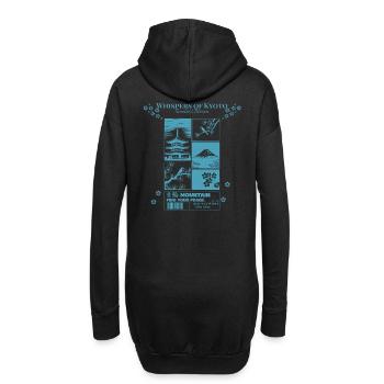 Temps de la Fleur de Kyoto Floraison Intemporelle - Sweat-shirt à capuche long Femme - noir - Dos