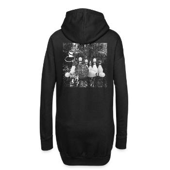 Power Strike Bowling Grunge - Hoodie-Kleid - Schwarz - Hinten