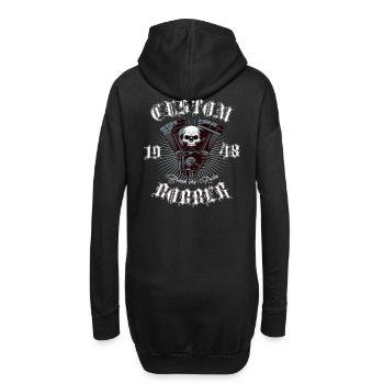 Conception de motos Bobber Chopper - Sweat-shirt à capuche long Femme - noir - Dos