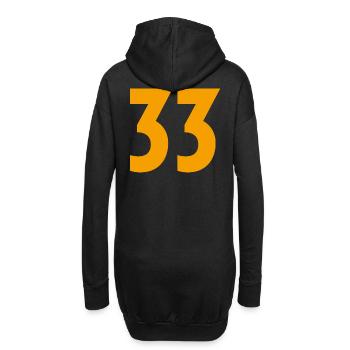 33 - Hoodie-Kleid - Schwarz - Hinten