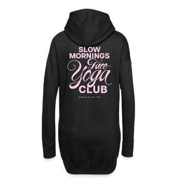 Club de yoga Visage des matins lents - Sweat-shirt à capuche long Femme - noir - Dos