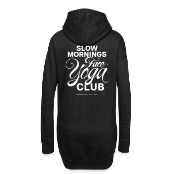 Club de yoga Visage des matins lents - Sweat-shirt à capuche long Femme - noir - Dos