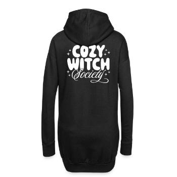 Kuschelige Hexen-Gesellschaft - Hoodie-Kleid - Schwarz - Hinten